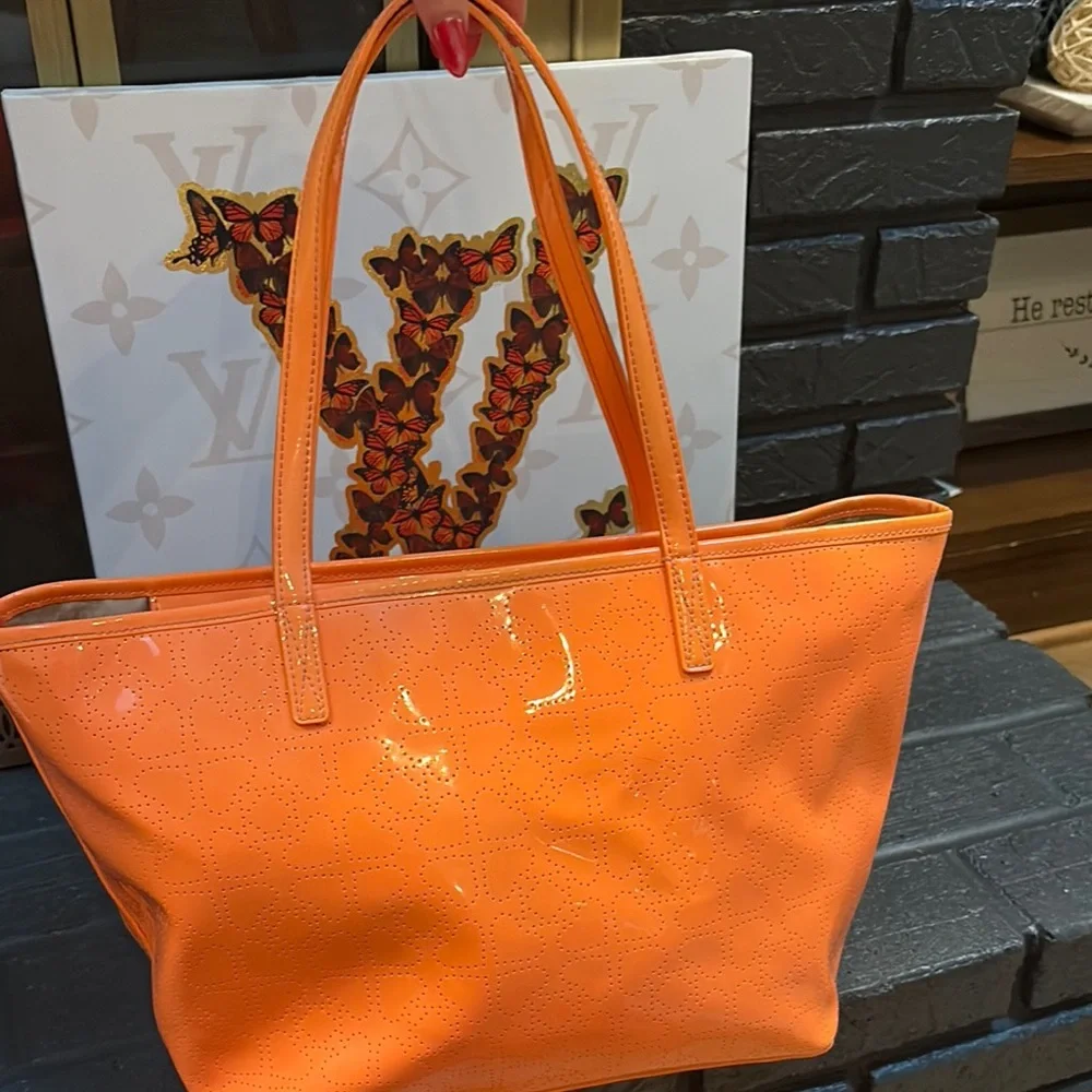 Kate Spade New York Patent Leather Tote - orange